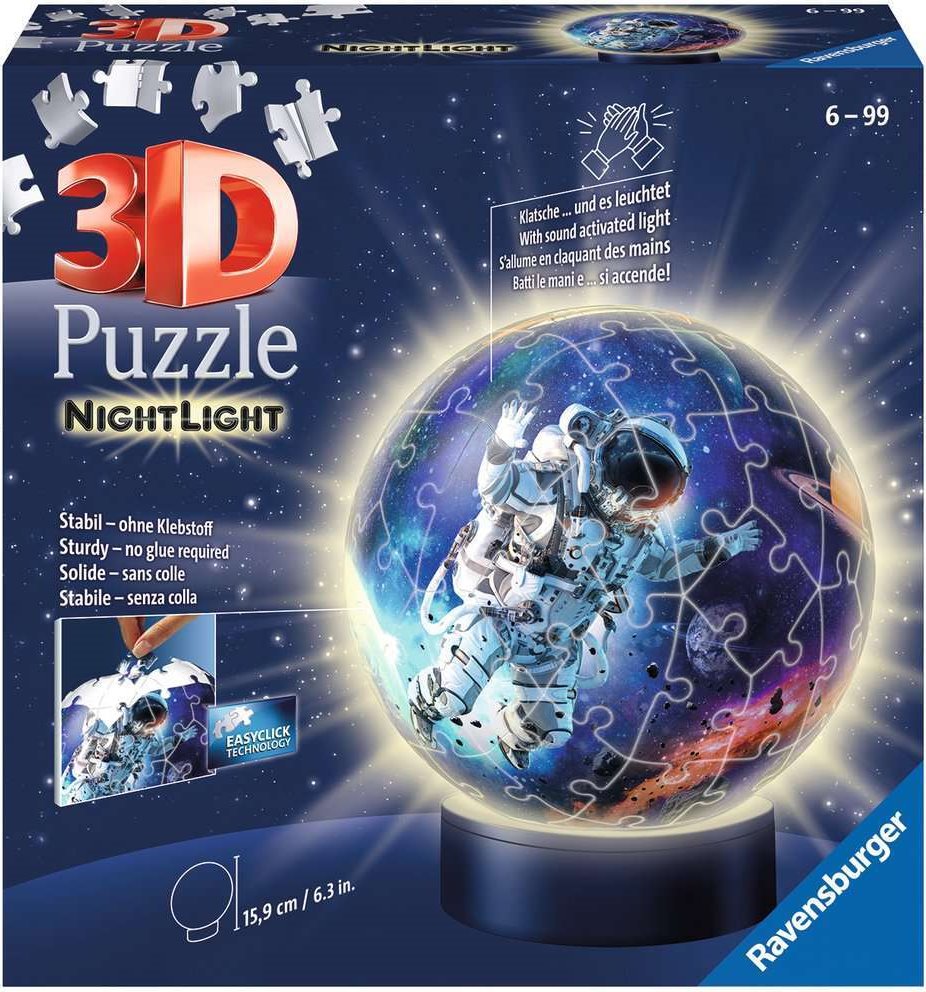 RAVENSBURGER 3D Svítící puzzleball Astronaut 72 dílků