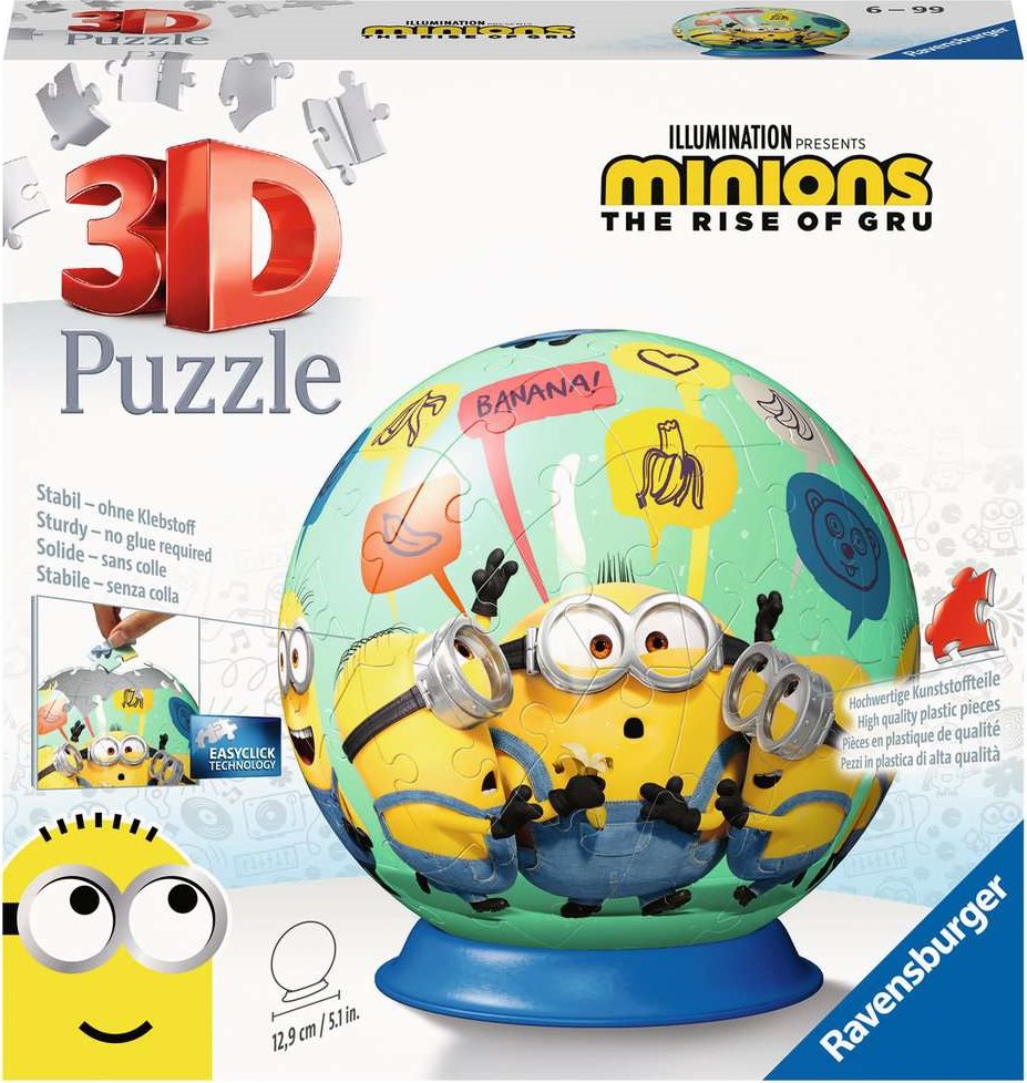 RAVENSBURGER 3D Puzzleball Mimoni 2: Padouch přichází 72 dílků