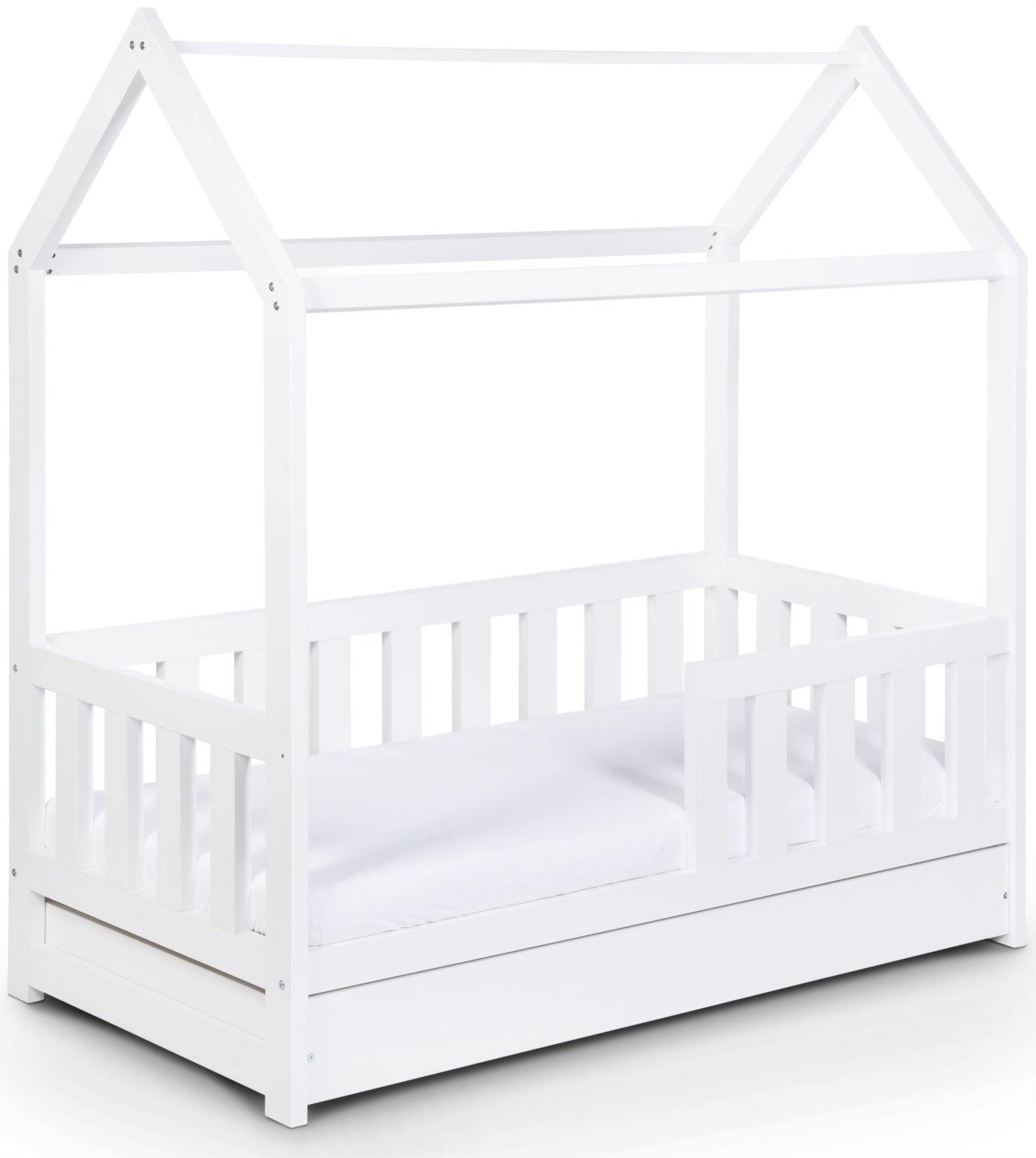 KLUPS Dětská postel 2v1 LIV domeček 160x80 bílý (bez matrace)