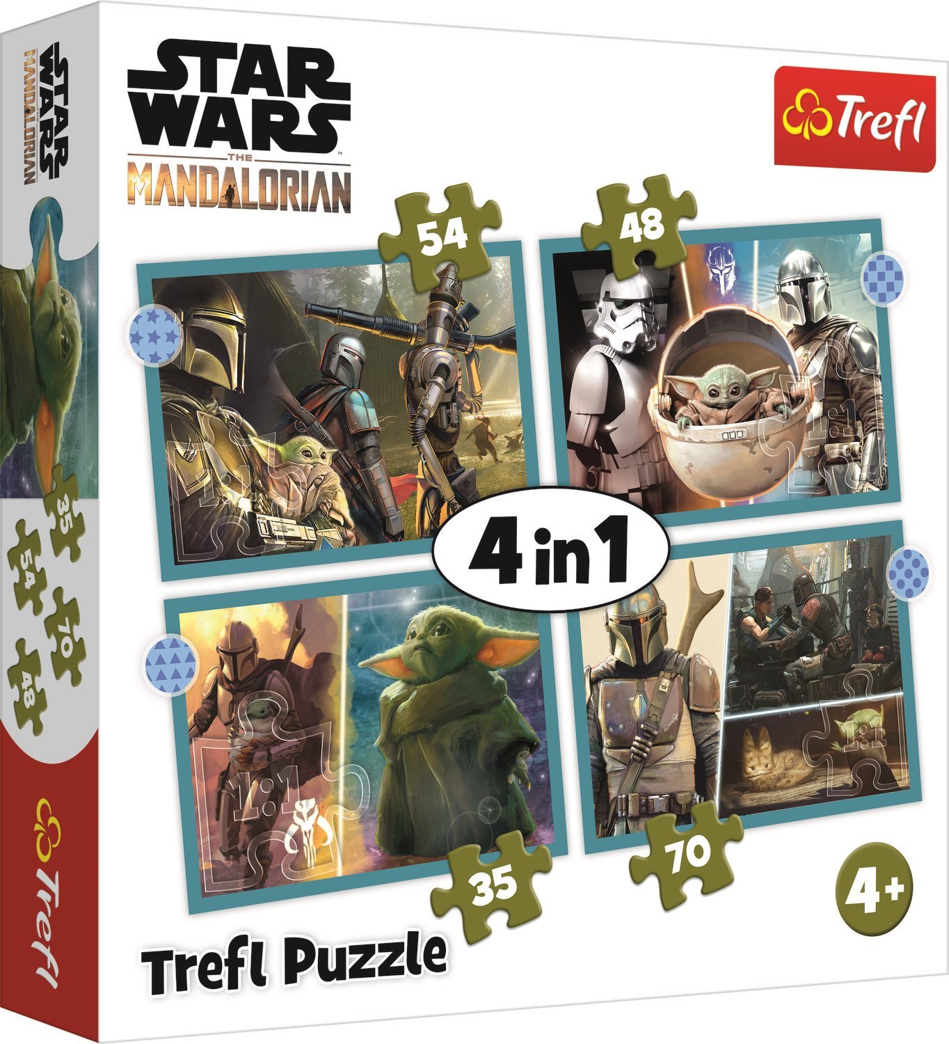 TREFL Puzzle Star Wars: Mandalorian 4v1 (35,48,54,70 dílků)