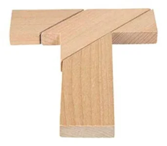 Dřevěný Tangram T v plátěném pytlíku