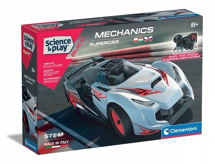 CLEMENTONI Science&Play Mechanická laboratoř: Závodní auto Supercar