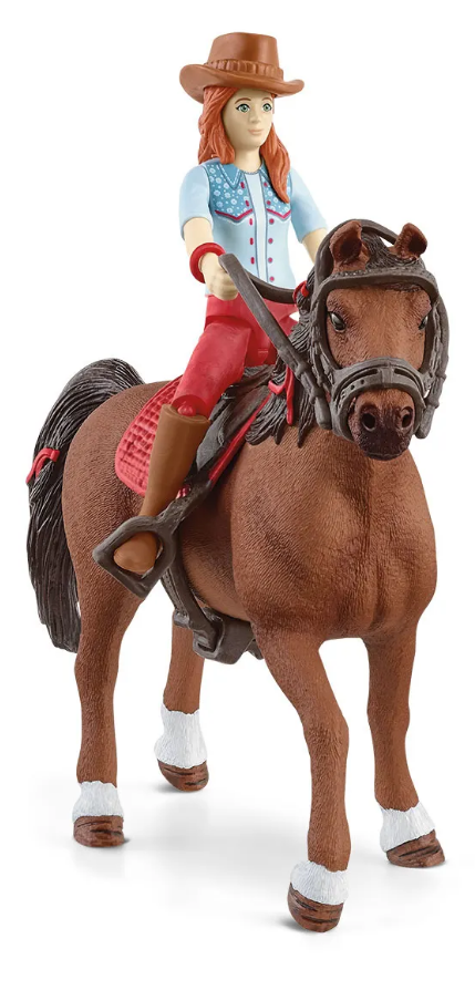 SCHLEICH Horse Club® 42539 Zrzka Hannah s pohyblivými klouby na koni