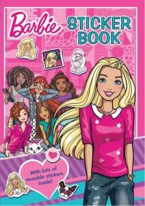 Samolepková kniha s omalovánkami Barbie