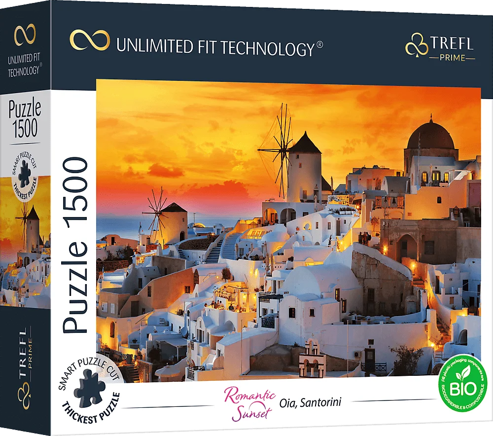 TREFL Puzzle UFT Romantic Sunset: Oia, Santorini 1500 dílků