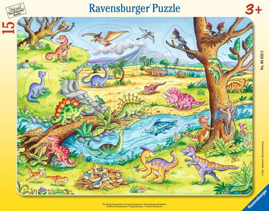 RAVENSBURGER Vkládačka Dinosauři 15 dílků
