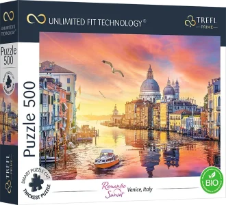 Puzzle UFT Romantic Sunset: Benátky, Itálie 500 dílků