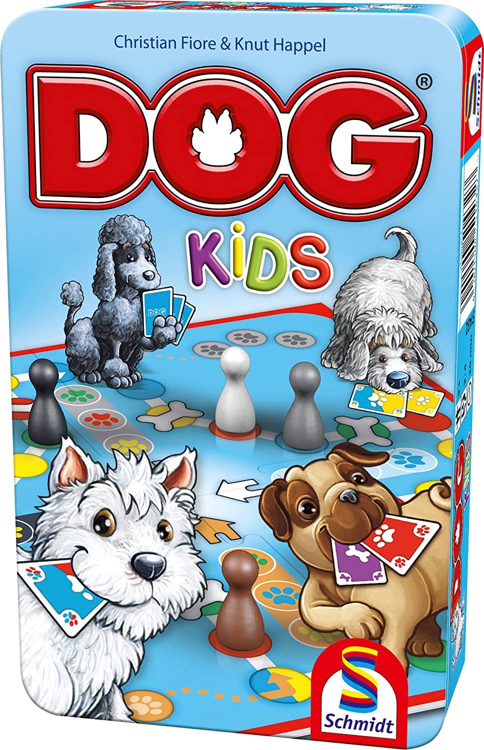 SCHMIDT Dětská hra Dog Kids v plechové krabičce