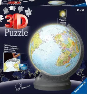 3D Puzzleball Svítící Globus (Zeměkoule) 548 dílků