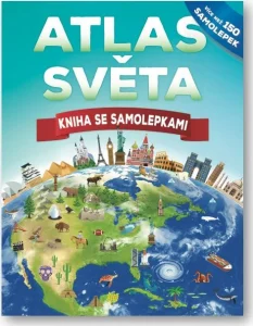 Atlas světa Kniha se samolepkami