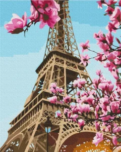 Malování podle čísel: Eiffelova věž, plátno na rámu 40x50 cm