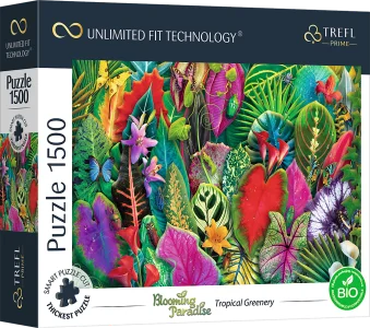 Puzzle UFT Blooming Paradise: Tropická zeleň 1500 dílků