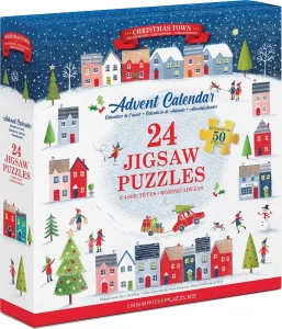 Puzzle Adventní kalendář: Vánoční město 24x50 dílků