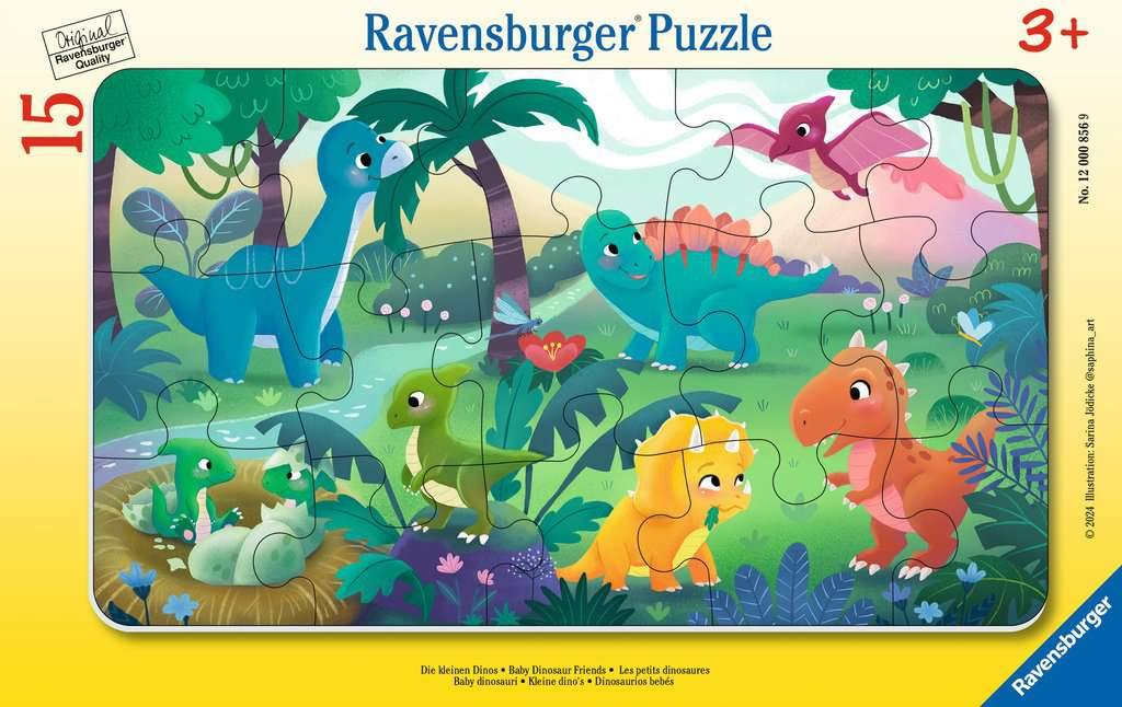 RAVENSBURGER Puzzle Roztomilí dinosauři 15 dílků