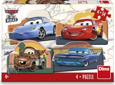 Puzzle Cars: Na cestě 4x54 dílků