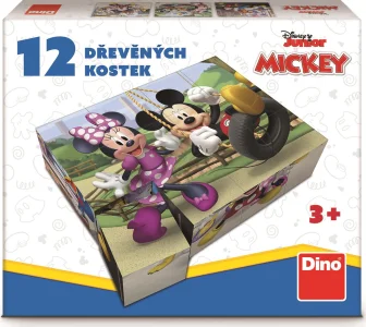 Obrázkové kostky Mickey Mouse, 12 kostek