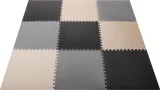 Pěnové puzzle Odstíny šedé s okraji IV. (58x58)