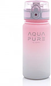 Zdravá láhev na vodu Aqua Pure 400ml růžovo-šedá