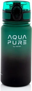Zdravá láhev na vodu Aqua Pure 400 ml černo-zelená