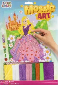 Mozaikový obrázek Růžová princezna 30x21cm