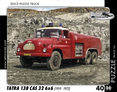 Puzzle TRUCK č.35 Tatra 138 CAS 32 6x6 (1959 - 1972)  40 dílků