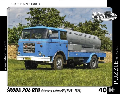 Puzzle TRUCK č.36 Škoda 706 RTH cisternový automobil (1958 - 1975) 40 dílků