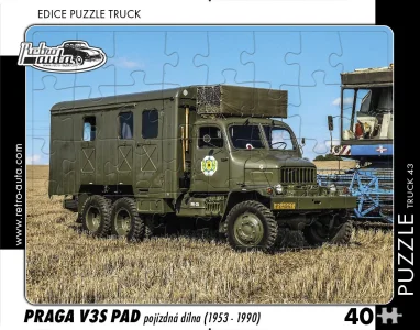 Puzzle TRUCK č.43 Praga V3S PAD pojízdná dílna (1953 - 1990) 40 dílků
