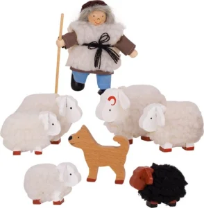 Pastýř s ovečkami 8ks