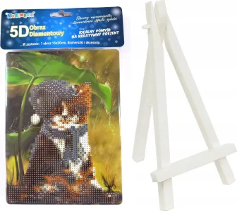 Diamantové malování Malé kotě 15x20cm se stojánkem
