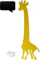 Dřevěný růstový metr Žirafa žlutá