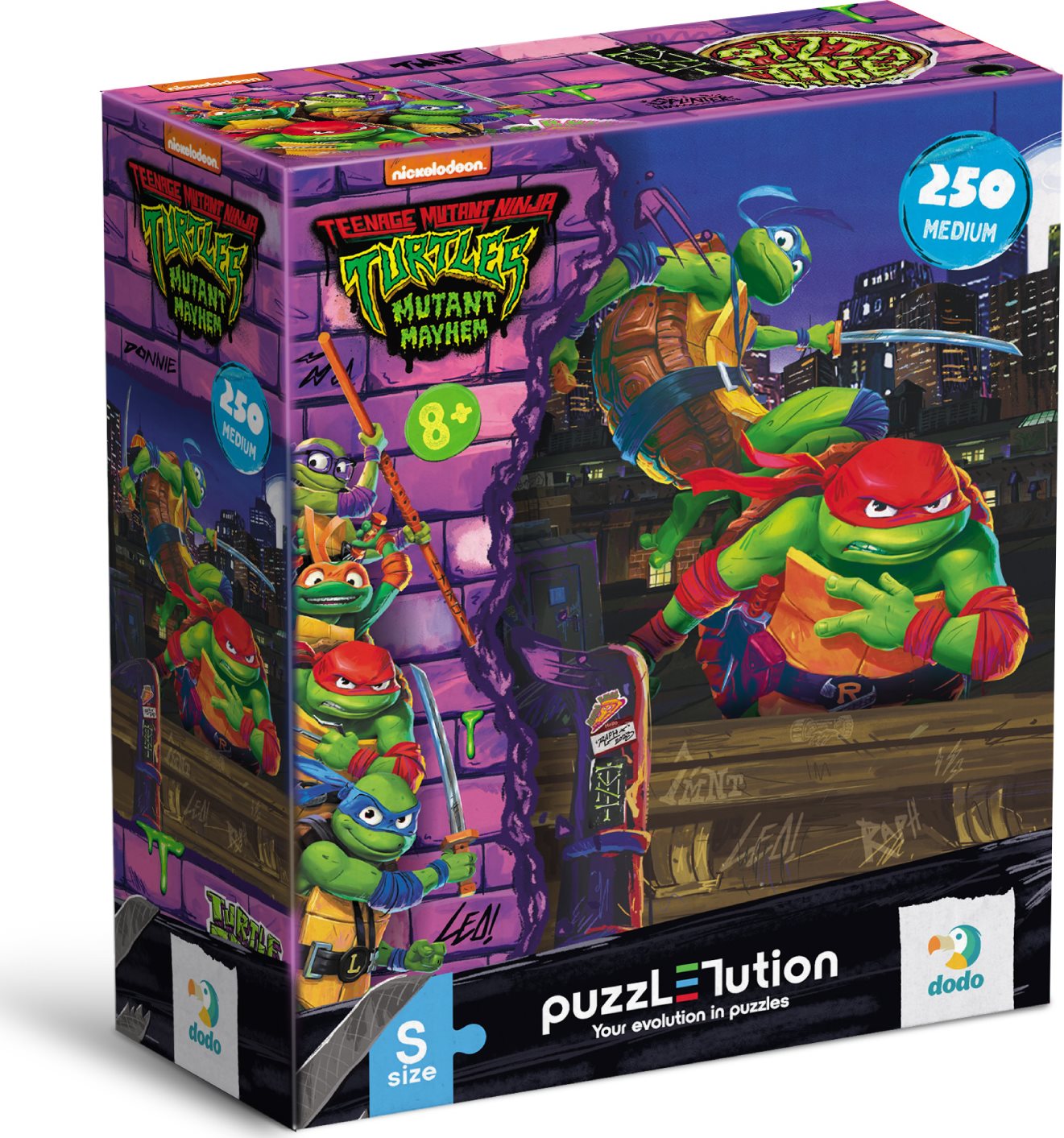 DODO Puzzle Želvy Ninja: Leonardo a Rafaelo 250 dílků