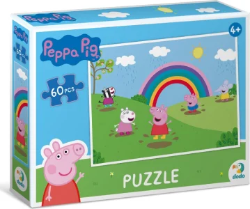 Puzzle Prasátko Peppa: Duhové radovánky 60 dílků