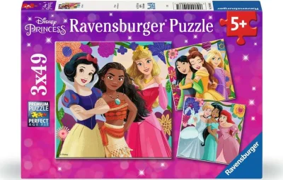 Puzzle Disney: Princezny z pohádek 3x49 dílků