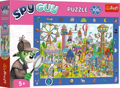 Puzzle s hledáním obrázků Spy Guy: Zábavní park 100 dílků