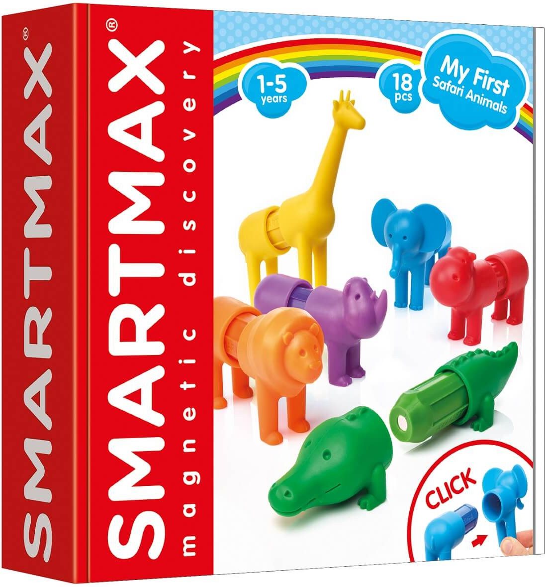 SmartMax Magnetická stavebnice Safari 18 díků
