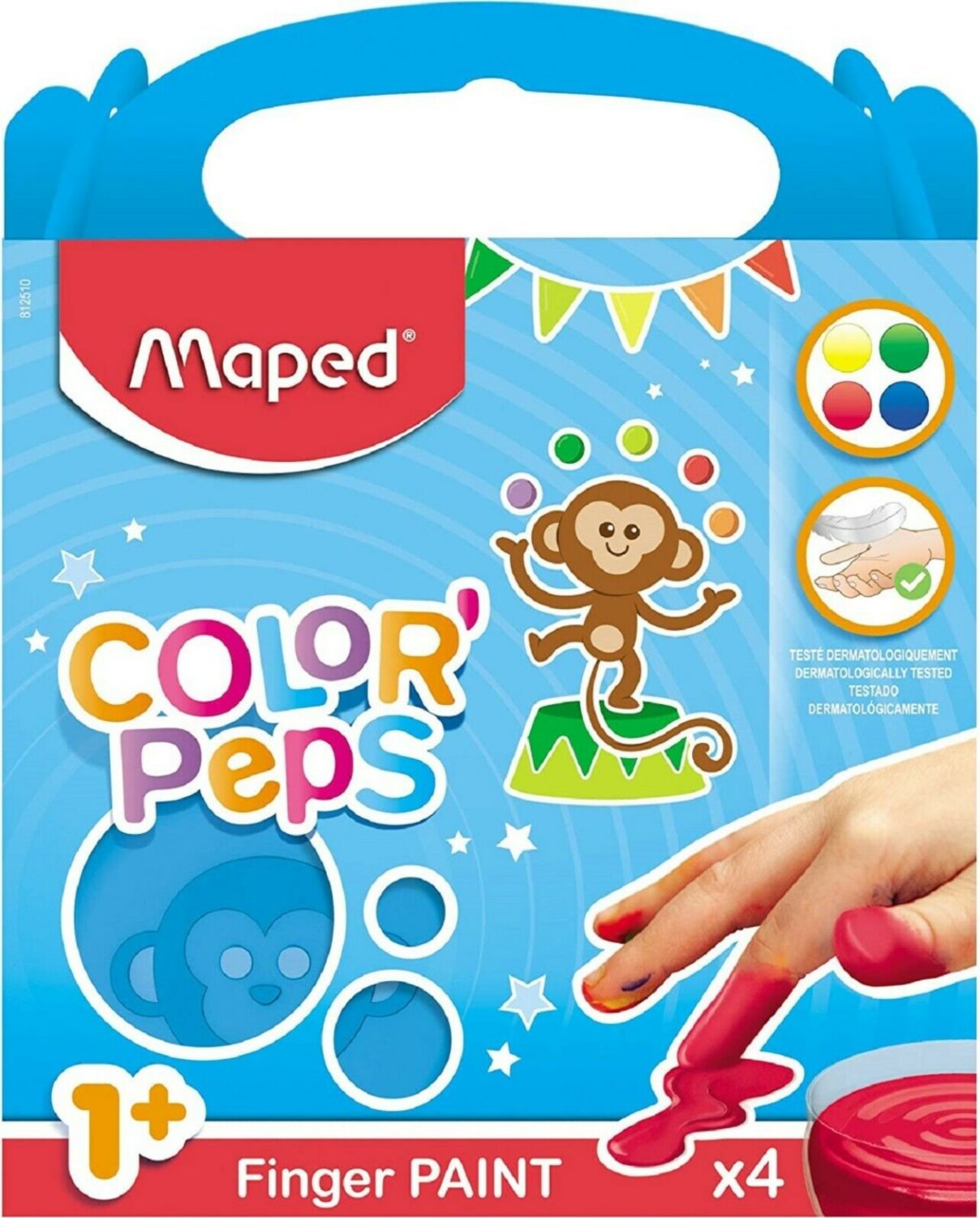 MAPED První prstové barvy Color'Peps v kalíšcích 4 x 80g