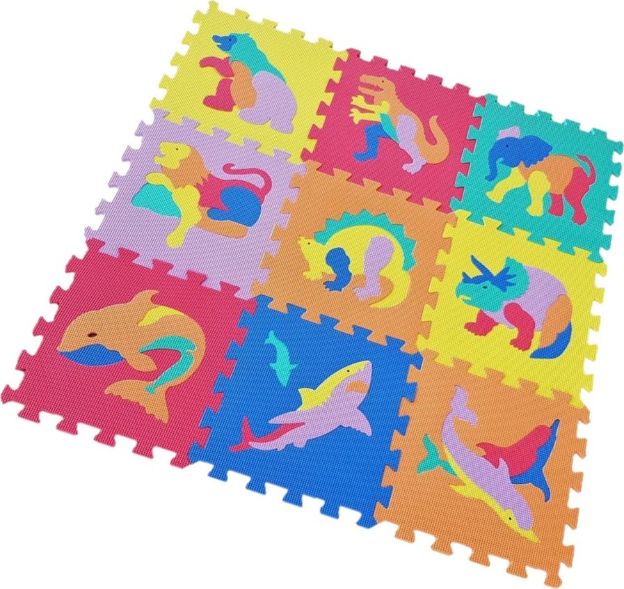 ALLTOYS Pěnové puzzle Zvířata a dinosauři (30x30)